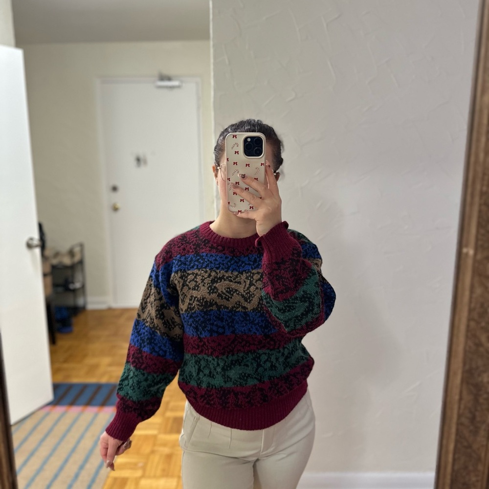 Vintage Marella Colorful Patterned Women's Sweater